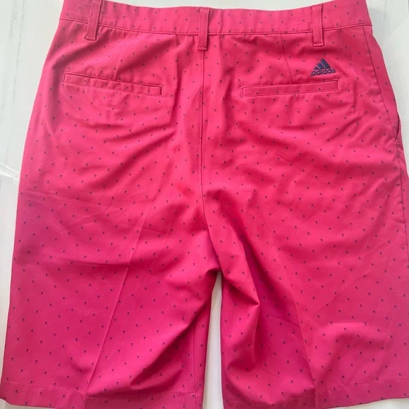 Adidas Dark Rose Pink Ultimate 365 Printed Golf Shorts with Pockets Size 32 - Picture 4 of 5